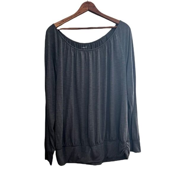 Lane Bryant Scoop Neck Long Sleeve Shirt - Picture 1 of 7